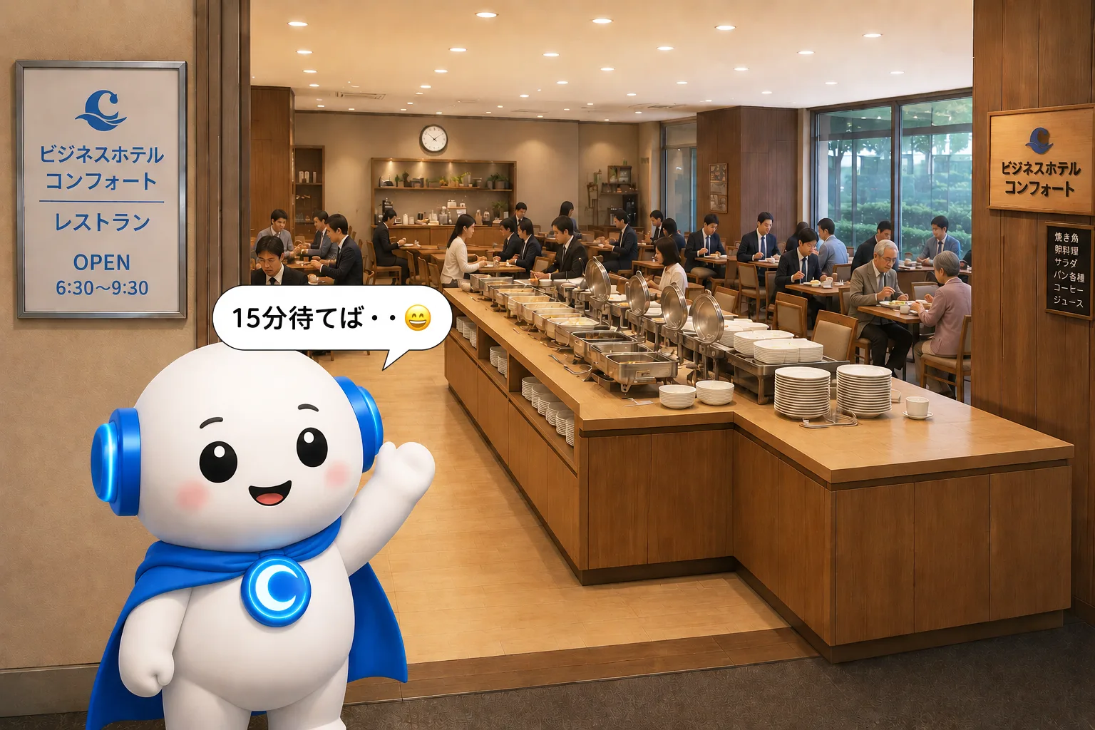 ビジホ朝食の“第一波”にご用心